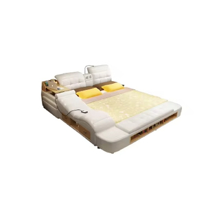 <span class=keywords><strong>Lit</strong></span> <span class=keywords><strong>double</strong></span> de luxe <span class=keywords><strong>Lit</strong></span> <span class=keywords><strong>double</strong></span> coloré à usages multiples avec armoire - Product Image 3
