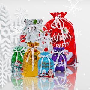 New Style <b>Large</b> Christmas Candy Gift Bags <b>Santa</b> Sacks Christmas Gift Bag With Drawstring - Product Image 2