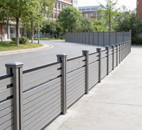 Système de clôture en composite bois-plastique haute densité, poteaux et rails, installation facile sans outil, système de fixation rapide, clôture WPC
