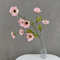 8 têtes de fleurs en soie, branche de fleurs artificielles pour la décoration de fête, de mariage, de bricolage, de table d'hôtel
