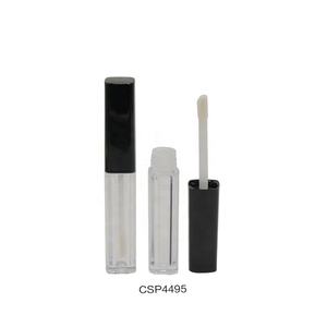 Tubes de brillant à lèvres noirs en gros, tubes personnalisés pour gloss, tubes vides de 2 ml carrés givrés avec pinceau - Product Image 2