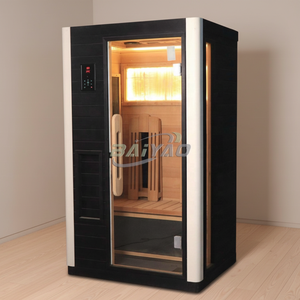 Promotion : Cabine de Sauna de Luxe Intérieure pour 1-2 Personnes avec Chauffage Traditionnel en Bois Massif pour Villas - Product Image 3
