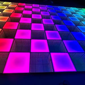 IP65 RGBW 3D彩虹无限镜面面板发光二极管舞池磁性DMX512遥控发光二极管地板到舞池面板 - Product Image 6
