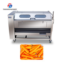 (TS-M600) Industriële Groenten En Fruit Peeling Machine/Aardappel Wortel Gember Dunschiller En Wasmachine Machine