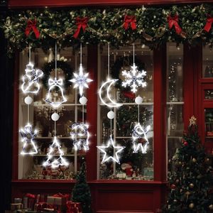 Christmas Window Decorations <strong>Light</strong> up Window Silhouette <strong>Lights</strong> with <strong>Timer</strong> Suction Cup Battery Operated for <strong>Xmas</strong> New Year - Product Image 6