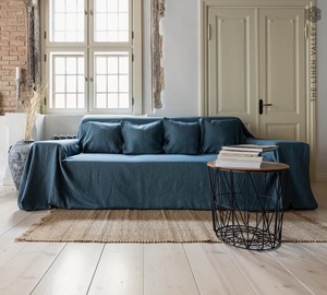 Fundas de sofá de lino de estilo bohemio rústico, cobertores naturales lavables para cama y dormitorio, fundas para sofá y sofá - Product Image 4