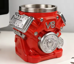 Taza 3D de Acero Inoxidable con Motor V8, Regalo para Entusiastas de Autos, Taza de Acero Inoxidable con Motor V8, Taza de Café Personalizada de 300 ml - Product Image 6
