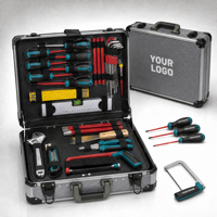 Boîte à outils d'électricien professionnelle de 128 pièces, outils de câblage électrique, OEM personnalisable, durable, portable, en acier au chrome-vanadium