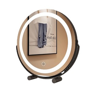 <b>LED</b> <b>Makeup</b> <b>Mirror</b> Round Desktop Lighting Rotatable Smart Dressing Table <b>Mirror</b> For Bedroom Vanity Use - Product Image 5