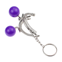5CM Mini demi-cercle gaufrage argent grand bonbon perle baiser fermoir pour sac à main métal porte-monnaie cadre bricolage artisanat à la main portefeuille
