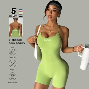 Body sexy en spandex à dos ajouré pour femme, rembourré push-up, <span class=keywords><strong>justaucorps</strong></span> de yoga, combinaison de sport, collant de danse pour la <span class=keywords><strong>gym</strong></span> et l'entraînement - Product Image 2