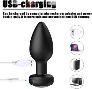 Plugue vibrador anal para mulheres, plugue anal vibrador de controle remoto para massagem da próstata - Product Image 4