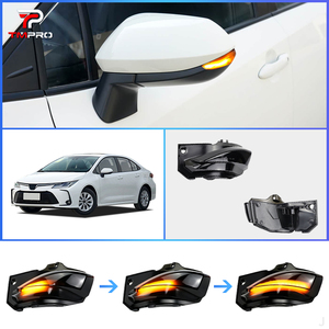 TMPRO ABS LED Sequentielles Seitenspiegel-Blinklicht für Toyota Corolla Levin Sienta XP170 Yaris <span class=keywords><strong>Kreuz</strong></span> XP210 Bernsteinfarbenes Fließendes Signallicht - Product Image 1