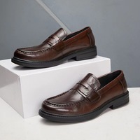 Chaussures habillées en cuir véritable de vachette pour hommes, style Oxford et mocassins, tendance mode, pour le travail, vente en gros, fabricant