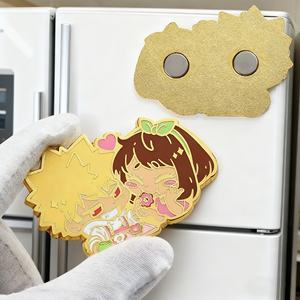 Aimants de réfrigérateur en alliage de zinc émaillé personnalisés en gros, 2D 3D, dessins animés mignons, anime, aimant de réfrigérateur, souvenir, cadeau - Product Image 6