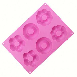 Moule en silicone écologique à 6 cavités en forme de fleur pour gâteaux, bougies, savons et résine, échantillon gratuit, OEM/ODM - Product Image 3