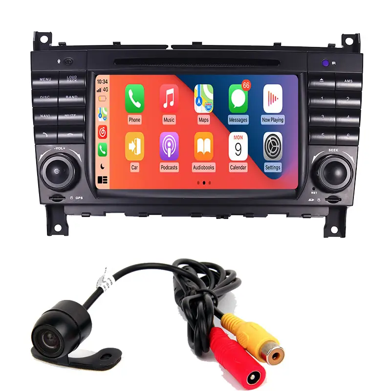 Rádio para carro com android 11, som de carro para mercedes benz c classe c w203 2004-2007 c200 c230 c240 c320 c350 sat navegação gps rádio wi-fi 4/3g