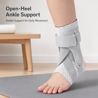 Attelle de cheville à talon ouvert, respirante, à compression réglable, pour le soutien quotidien et l'entraînement sportif