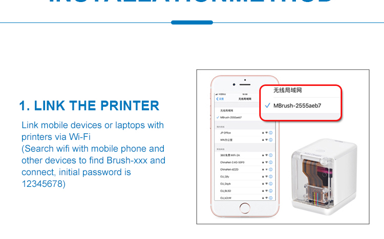 Handheld Full Color Bakery Printer Mini edible printer for cake food chocolate pattern and date printing with edible cartridge