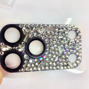 Protection d'objectif en diamant artisanal, coque d'appareil photo en diamant étincelant, verre trempé compatible avec les accessoires <span class=keywords><strong>iPhone</strong></span> 17 Pro Max - Product Image 5