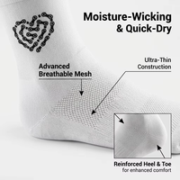 Chaussettes de cyclisme personnalisées pour hommes et femmes, fines, absorbantes, à séchage rapide, antibactériennes, écologiques, avec logo sur le bas, tendance été