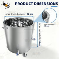 Machine à fondre la cire d'abeille à contrôle de température automatique 6 kW 220 V, réservoir de chauffage et d'éclosion du miel en acier inoxydable 150 L