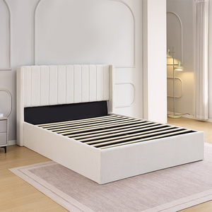 High Quality European <b>Bed</b> Frame Fabric Bedroom Furniture-Soft Upholstered Double King <b>Queen</b> <b>Size</b> <b>Beds</b> - Product Image 2