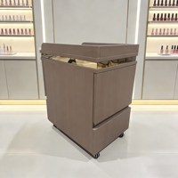 Chariot de Salon de Beauté Multifonctionnel Nouveau Design pour Maquillage, Pédicure et Manucure, Chariot Doré avec Roues Verrouillables