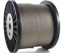 Prix de gros fabricants chinois câble métallique en acier inoxydable 7x7 1.5mm 3mm 8mm câble métallique de grue