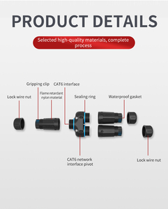อะแดปเตอร์กันน้ำแบบสองทาง RJ45 รุ่นล่าสุดปี 2025 มาตรฐาน IP68 ป้องกันการระเบิด ตัวเมีย สำหรับ <span class=keywords><strong>LAN</strong></span> CAT6A ตัวแยกสัญญาณกันฝน - Product Image 2