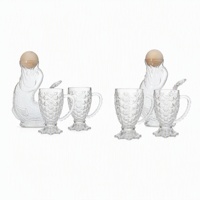 Ensemble de tasses et carafes à café en verre réutilisables Lefu, forme poisson, modernes, les plus vendus en gros pour usage domestique
