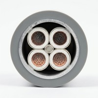 Câble d'alimentation BTLY 4 conducteurs en cuivre, isolé minéral, gaine en aluminium, ignifuge, IEC 0.6/1kV, résistant au feu