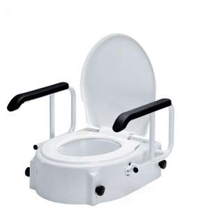 Asiento de Inodoro Elevado Moderno con Cierre Suave, Apoyabrazos Duraderos, Diseño Portátil, Capacidad de Peso de 136 kg, para la Seguridad en el Baño del Hogar - Product Image 4