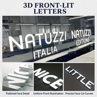 Lettres en acrylique lumineuses OEM ODM, en acier inoxydable, étanches pour enseignes de devanture de magasin