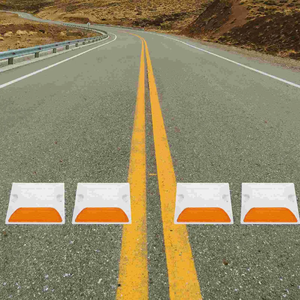 Picos de carretera blancos de un solo lado de 100*88*20mm para seguridad vial, postes de señalización vial de plástico ABS, señales de carretera elevadas - Product Image 4