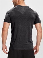 T-shirt de sport pour homme, coupe ajustée, séchage rapide, manches courtes, logo personnalisé, taille EU, vêtements de fitness, musculation, gym