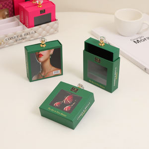 Cajas de Regalo de Papel para Joyería de Lujo con Cajones Deslizantes Personalizados, con Asa para Pulseras y Joyas con Diamantes - Product Image 4