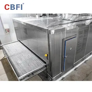 800kg/h Tunnel Type Quick Freezer For Crab Ctick And Fish Products