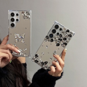 Espejo 3D mariposa diamante cajas del teléfono móvil para Samsunga15 <span class=keywords><strong>5g</strong></span> contraportada A34 <span class=keywords><strong>A52</strong></span> A53 A54 - Product Image 1
