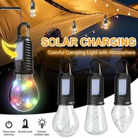 Lampes solaires de camping LED rechargeables en gros, 3 modes d'éclairage, étanches, lanternes de tente