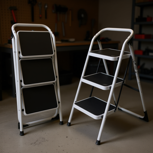 Échelle pliante à 3 marches, plateforme, en alliage d'aluminium, hauteur 6 pieds, capacité 300 lb, usage domestique - Product Image 2
