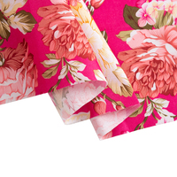 Vente flash Tissu imprimé fleuri 100% polyester peau de pêche pour textile de maison
