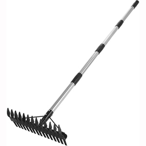 <span class=keywords><strong>Râteau</strong></span> à herbe JH-Mech personnalisé à 29 dents, robuste, avec lames à dents aiguisées et non aiguisées, manche détachable, revêtement antirouille, tête de <span class=keywords><strong>râteau</strong></span> à herbe - Product Image 1