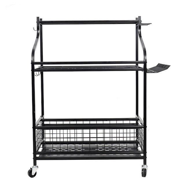 QTJH モバイル ガーデン ツール タワー ガレージ ストレージ ホルダー ツール ストレージ ラック、大きな長いツールを収納するコーナー 送料無料モバイル ガーデン ツール タワー ガレージ ストレージ