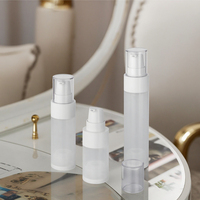Flacons pompe sans air de luxe 20ml-50ml en PP avec sérigraphie pour emballage de crème visage, lotion, shampoing et parfum