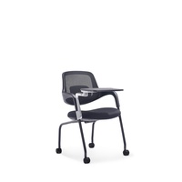 Chaise d'attente JOHOOFURNITURE avec tablette d'écriture, vente en gros, chaise de bureau pour la maison et le bureau, coussin épais confortable