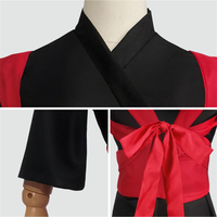 Anime Temari Cosplay Kostüm Anime Schwarz-Rotes Kimono-Kleid für Halloween-Party Cosplay-Outfit