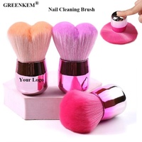 Brosse de nettoyage des ongles brosse de maquillage manche en métal doux cosmétique peinture à ongles Gel fleur Art UV poudre dépoussiérage brosse ongles