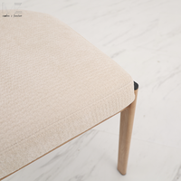 Chaise de salle à manger en cuir rembourrée, design nordique moderne, luxe scandinave, minimaliste, pour restaurant