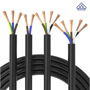 China Supplier 300V PVC Insulated 2 3 4 5 6 7 Core 0.75mm2 1mm2 1.5mm2 4mm2 6mm2 10mm2 Flexible RVV Power Wire H03VV-F Cable